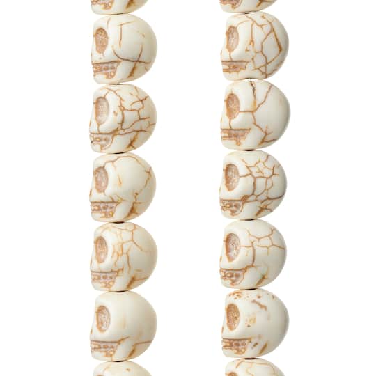 Reconstituted Stone Skull Beads, 12mm by Bead Landing&#x2122;